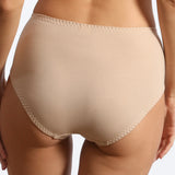 Chilot clasic cu talie înaltă din bumbac nude FIONA S1506