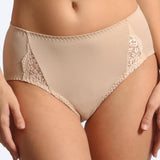 Chilot clasic cu talie înaltă din bumbac nude FIONA S1506