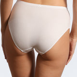 Chilot clasic cu talie înaltă din bumbac alb FIONA S1507