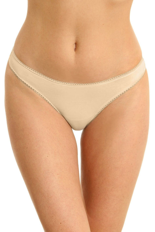 Chilot tanga din bumbac bej ADELIA S1555