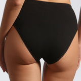 Chilot clasic talie înaltă din bumbac negru ADELIA S1557