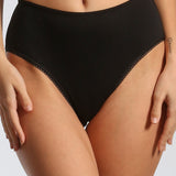 Chilot clasic talie înaltă din bumbac negru ADELIA S1557