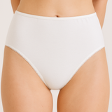 Chilot clasic talie înaltă din bumbac alb ADELIA S1557