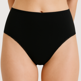 Chilot clasic talie înaltă din bumbac negru ADELIA S1557