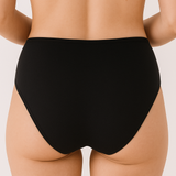 Chilot clasic talie înaltă din bumbac negru ADELIA S1557