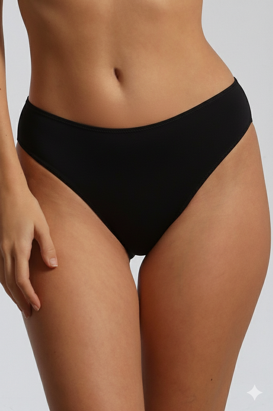 Chilot clasic din microfibra negru LUCIANA S1559