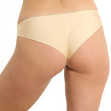 Chilot tanga cu dantela bej CARA S1562