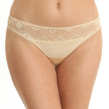 Chilot tanga cu dantela bej CARA S1562