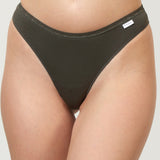 Chilot tanga din bumbac kaki CECILIA S1791