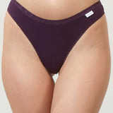 Chilot tanga din bumbac mov CECILIA S1791
