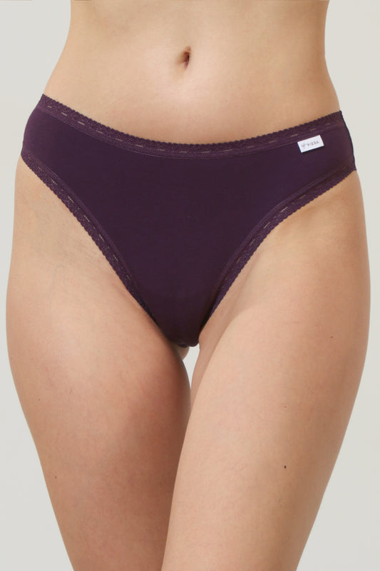 Chilot brazilian din bumbac mov CECILIA S1793