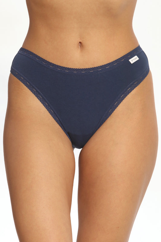 Chilot brazilian ingust din bumbac bleumarin CECILIA S1793