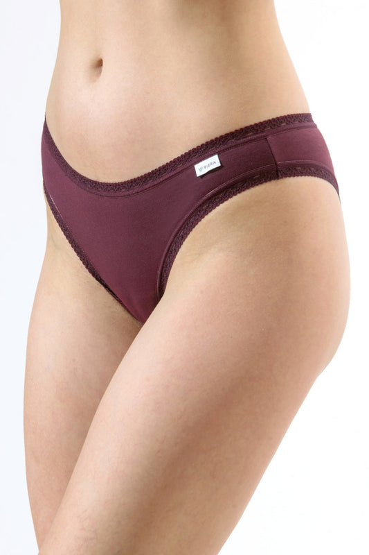 Set 3 chiloti brazilieni burgundy CECILIA S1793