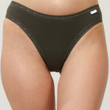 Chilot brazilian din bumbac kaki CECILIA S1794