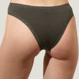 Chilot brazilian din bumbac kaki CECILIA S1794