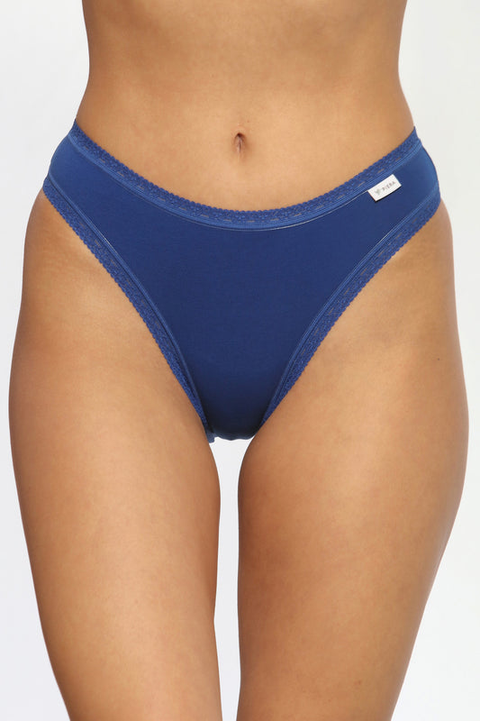 Chilot brazilian din bumbac albastru CECILIA S1794