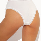 Set 3 chiloti brazilieni din bumbac alb CECILIA S1795