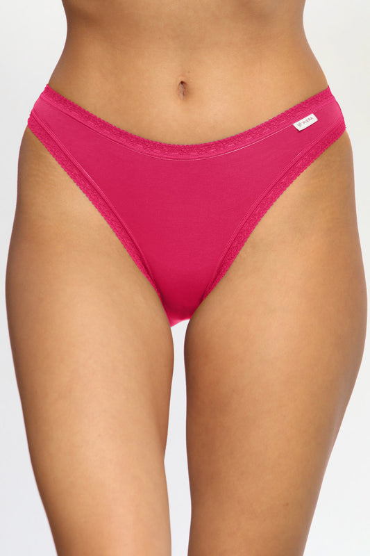 Chilot clasic din bumbac fucsia CECILIA S1796