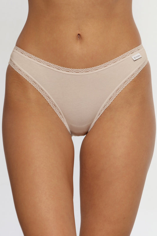 Chilot clasic din bumbac nude CECILIA S1796