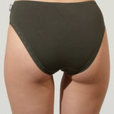 Chilot clasic din bumbac kaki CECILIA S1797