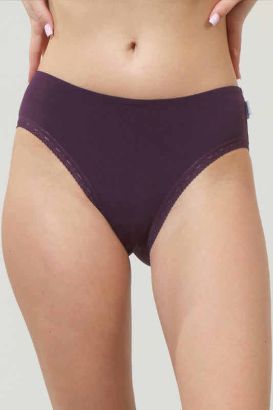 Chilot clasic din bumbac mov CECILIA S1797
