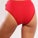 Classic high-waisted cotton pantyhose CECILIA S1797-Red
