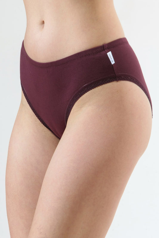 Set 3 chiloti clasici burgundy CECILIA S1797