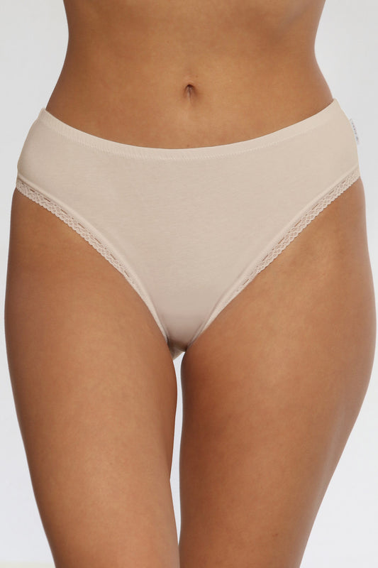 Chilot clasic din bumbac nude CECILIA S1797