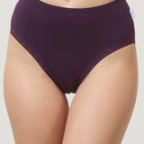 Chilot clasic talie inalta din bumbac mov CECILIA S1798