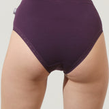 Chilot clasic talie inalta din bumbac mov CECILIA S1798