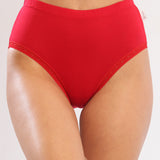 Classic high-waisted cotton pantyhose CECILIA S1798-Red