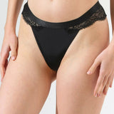 Chilot tanga negru ANGELA S1849