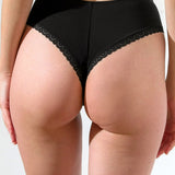 Chilot brazilian cu talie inalta negru ELLA S1865