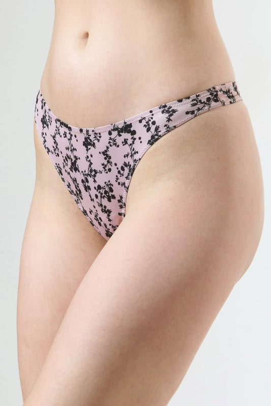 Chilot tanga roz-negru SOFI PRINT S1874