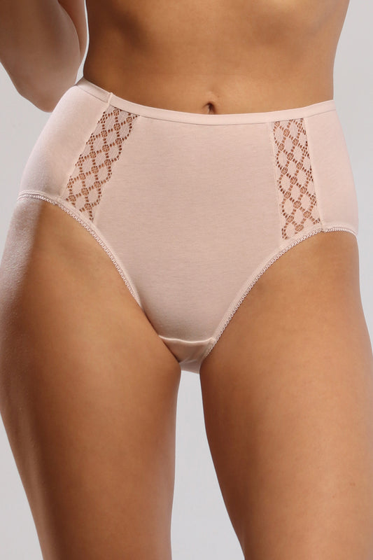 Chilot clasic cu talie înaltă roz ANNA S1897