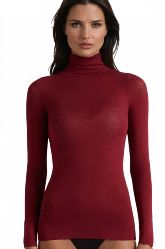 Bluza tip maletă cu cașmir burgundy BL006
