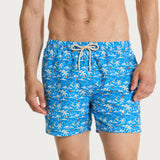 Șort de baie albastru imprimat Ragno U825EB