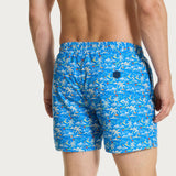 Șort de baie albastru imprimat Ragno U825EB