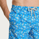 Șort de baie albastru imprimat Ragno U825EB