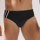 Slip de baie barbati negru-ecru MAORI UD092