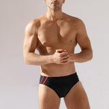 Slip de baie barbati negru-roșu MAORI UD092