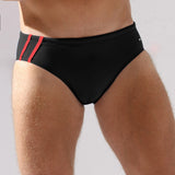 Slip de baie barbati negru-roșu MAORI UD092