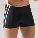 Boxer de baie barbati negru-ecru MAORI UD093