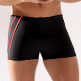 Boxer de baie barbati negru-roșu MAORI UD093