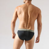 Slip de baie barbati negru-gri NELSON UD096