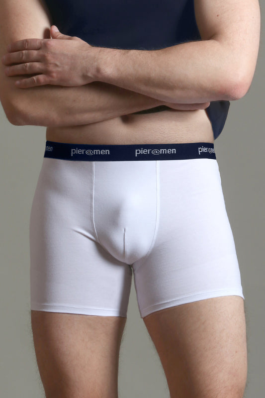 Boxer alb CAROL UX046B