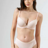 Sutien cu cupa soft decoltata roz ELLA R1692