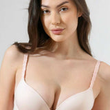 Sutien cu cupa soft decoltata roz ELLA R1692