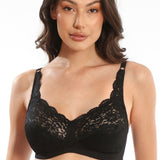 Sutien clasic din dantela negru CARA R1430