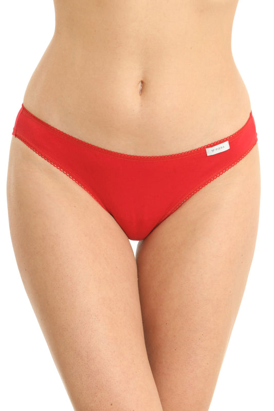 Set 3 buc Chiloti brazilieni Bumbac CAMI S0836 roșu